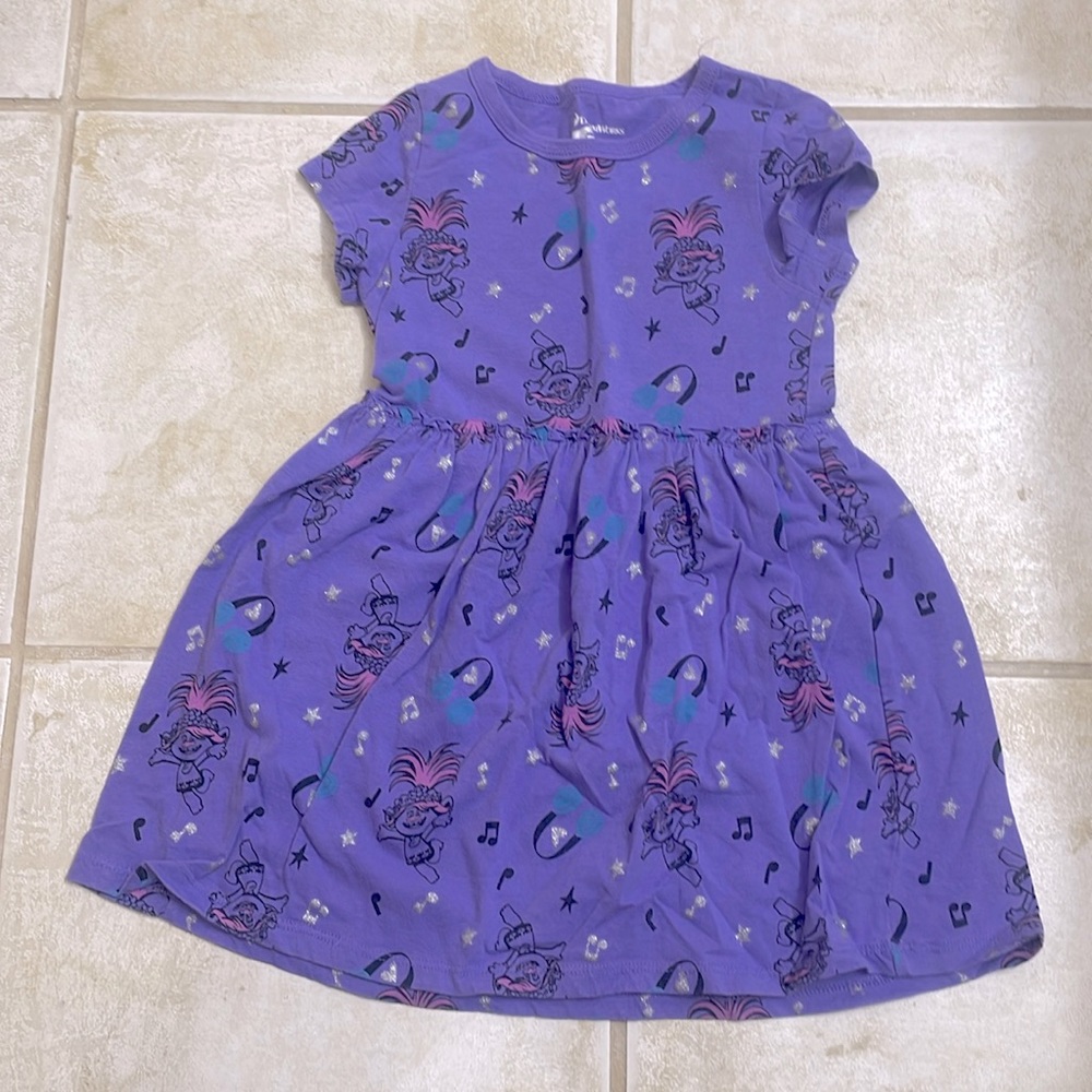Purple Trolls dress size 3T